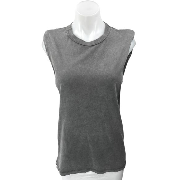 IRO Elena Women's Gray Sleeveless Crew Neck Muscle Tee Shirt Tank Top Size S - Picture 1 of 5